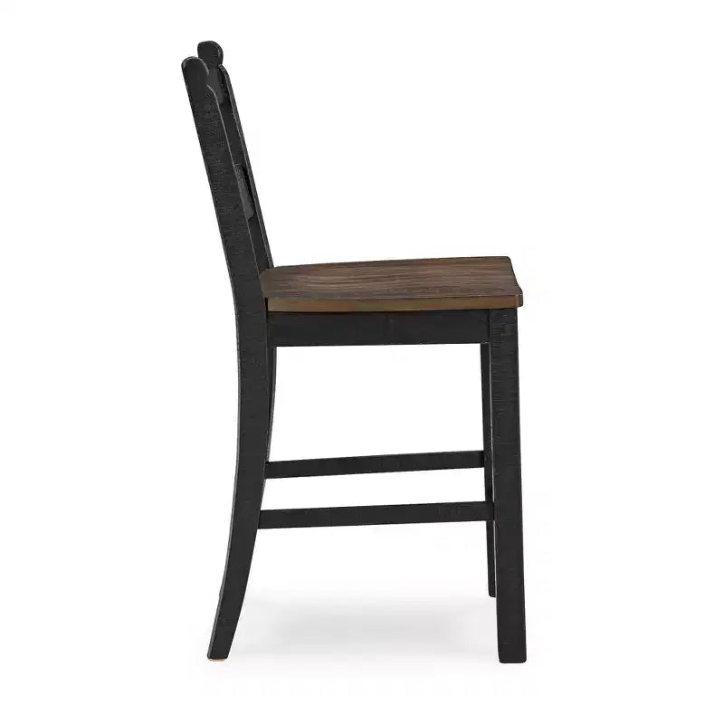 Signature Design by Ashley Valebeck Tabouret de bar hauteur comptoir, Lot de 2, Noir/Marron