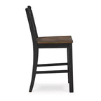 Signature Design by Ashley Valebeck Tabouret de bar hauteur comptoir, Lot de 2, Noir/Marron