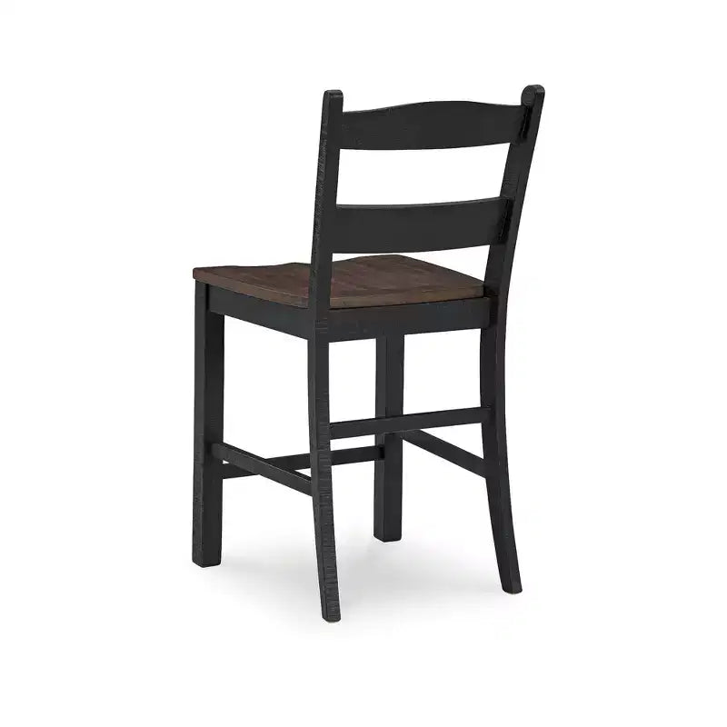 Signature Design by Ashley Valebeck Tabouret de bar hauteur comptoir, Lot de 2, Noir/Marron