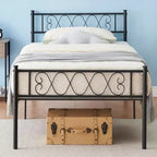 Twin/Full/Queen Size Metal Platform Bed Frame with Headboard and Footboard