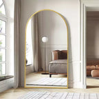 Miroir Mural Complet Dovelina Modern Arch avec Cadre en Alliage d'Aluminium Grand Format