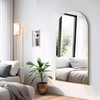 Miroir Mural Complet Dovelina Modern Arch avec Cadre en Alliage d'Aluminium Grand Format