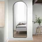 Miroir Mural Complet Dovelina Modern Arch avec Cadre en Alliage d'Aluminium Grand Format