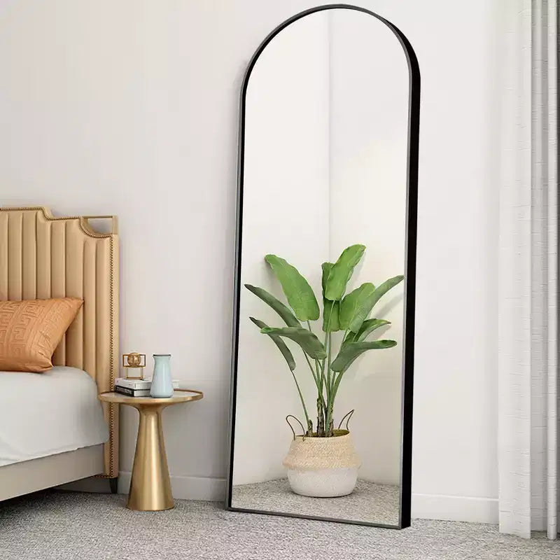 Miroir Mural Complet Dovelina Modern Arch avec Cadre en Alliage d'Aluminium Grand Format