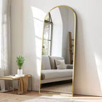 Miroir Mural Complet Dovelina Modern Arch avec Cadre en Alliage d'Aluminium Grand Format
