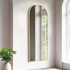 Miroir Mural Complet Dovelina Modern Arch avec Cadre en Alliage d'Aluminium Grand Format