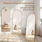 Miroir Mural Complet Dovelina Modern Arch avec Cadre en Alliage d'Aluminium Grand Format
