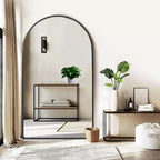 Miroir Mural Complet Dovelina Modern Arch avec Cadre en Alliage d'Aluminium Grand Format