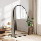 Miroir Mural Complet Dovelina Modern Arch avec Cadre en Alliage d'Aluminium Grand Format