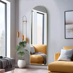 Miroir Mural Complet Dovelina Modern Arch avec Cadre en Alliage d'Aluminium Grand Format