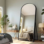Miroir Mural Complet Dovelina Modern Arch avec Cadre en Alliage d'Aluminium Grand Format