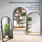 Miroir Mural Complet Dovelina Modern Arch avec Cadre en Alliage d'Aluminium Grand Format