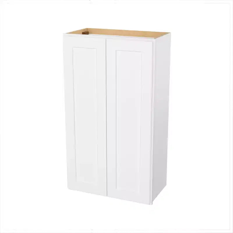 HOMLUX Easy-DIY 12 in D x 42 in H in Shaker White Ready to Assemble Wall Kitchen Cabinet 2 Doors-3 Shelves