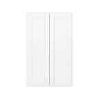 HOMLUX Meuble haut de cuisine mural facile à monter, 30,5 cm P x 106,7 cm H, style shaker blanc, 2 portes, 3 étagères