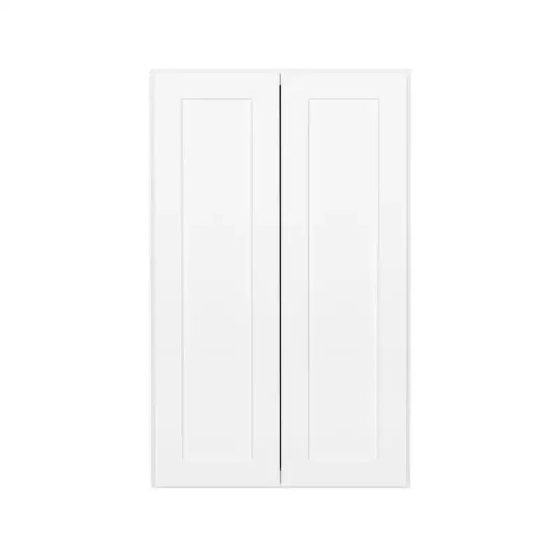 HOMLUX Meuble haut de cuisine mural facile à monter, 30,5 cm P x 106,7 cm H, style shaker blanc, 2 portes, 3 étagères