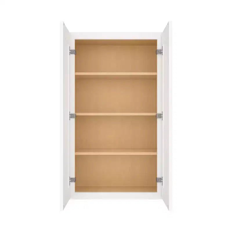 HOMLUX Meuble haut de cuisine mural facile à monter, 30,5 cm P x 106,7 cm H, style shaker blanc, 2 portes, 3 étagères