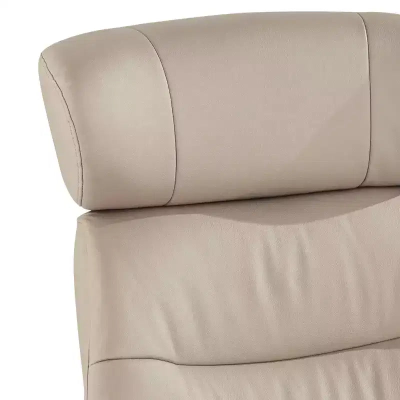 Fauteuil inclinable moderne en similicuir Bruce Mushroom BenchMaster avec repose-pieds, inclinable manuel ergonomique et pivotant pour chambre à coucher