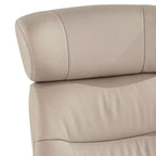 Fauteuil inclinable moderne en similicuir Bruce Mushroom BenchMaster avec repose-pieds, inclinable manuel ergonomique et pivotant pour chambre à coucher
