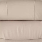 Fauteuil inclinable moderne en similicuir Bruce Mushroom BenchMaster avec repose-pieds, inclinable manuel ergonomique et pivotant pour chambre à coucher
