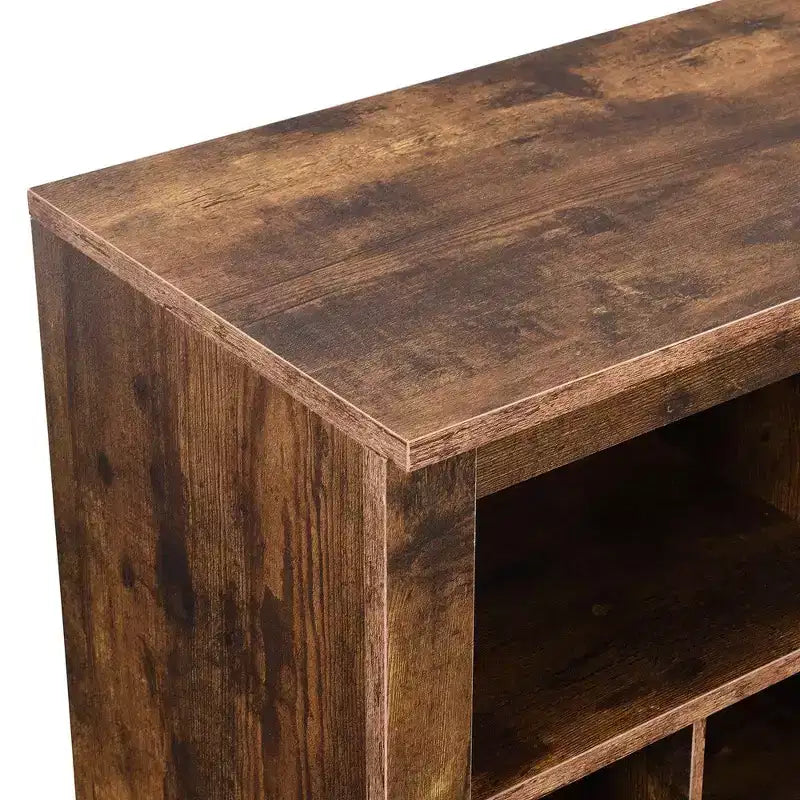 Meuble de rangement pour chaussures moderne à 24 casiers, meuble à chaussures autoportant, organisateur de chaussures en bois avec base incurvée pour entrée, couloir, salon