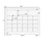 Meuble de rangement pour chaussures moderne à 24 casiers, meuble à chaussures autoportant, organisateur de chaussures en bois avec base incurvée pour entrée, couloir, salon