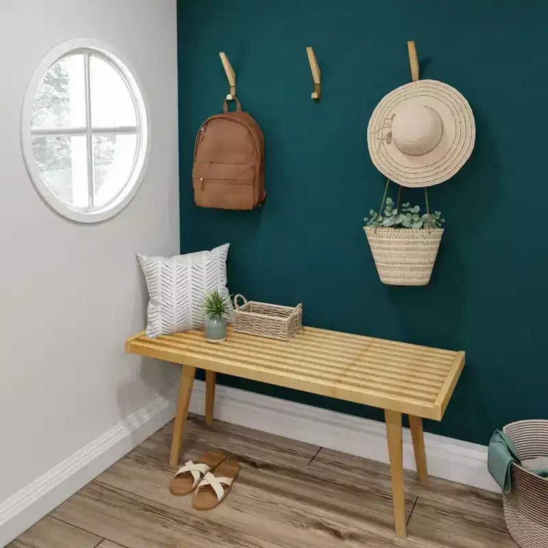 Banc d'entrée Plank+Beam, banc en bois massif pour chambre à coucher, couloir, porche, 105 cm