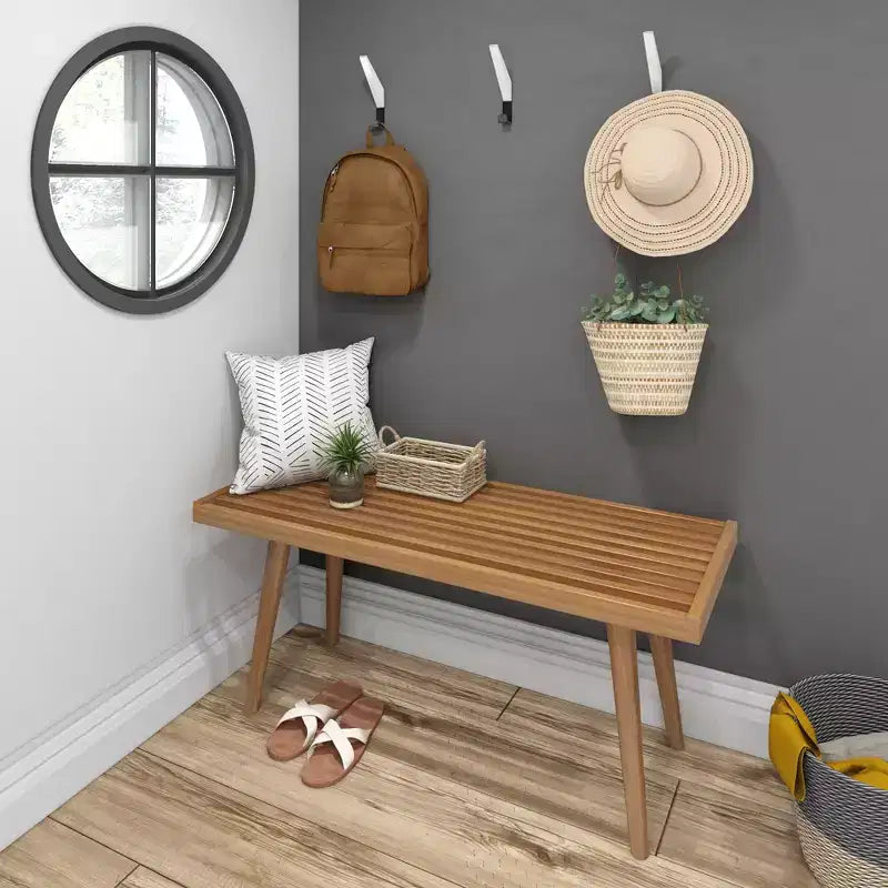 Banc d'entrée Plank+Beam, banc en bois massif pour chambre à coucher, couloir, porche, 105 cm
