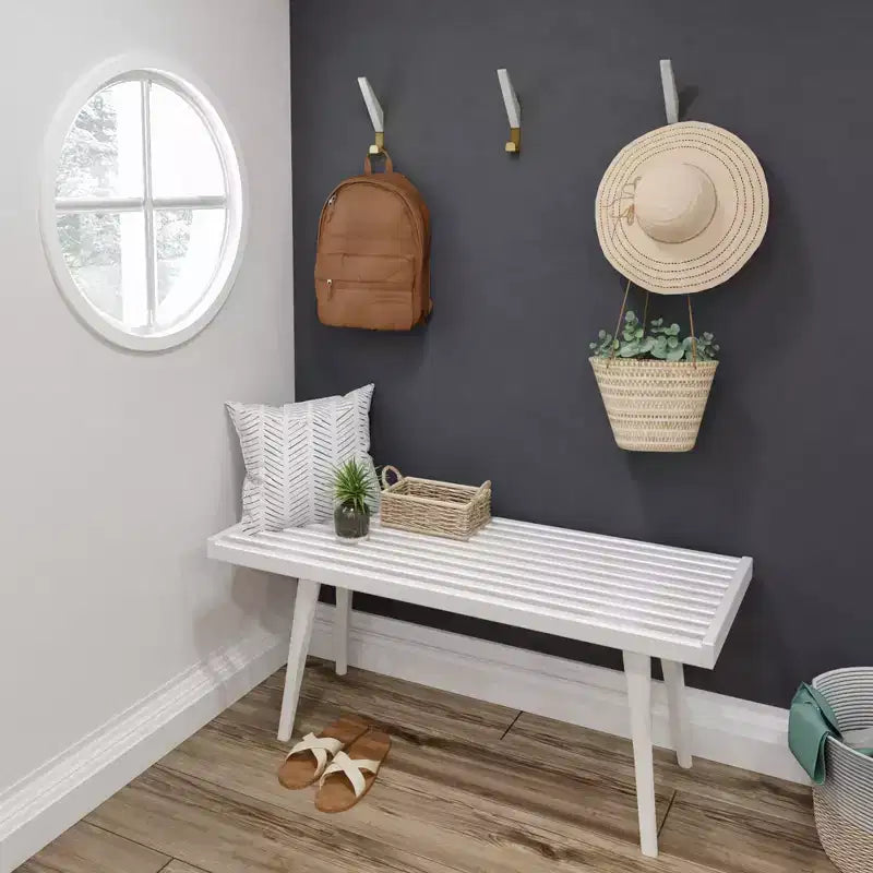 Banc d'entrée Plank+Beam, banc en bois massif pour chambre à coucher, couloir, porche, 105 cm