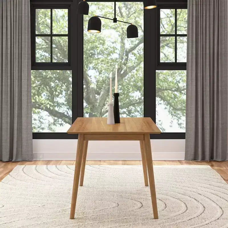 Table de salle à manger moderne du milieu du siècle Plank+Beam 48, table de cuisine et de salle à manger en bois massif pour 4 personnes