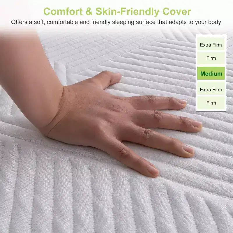Matelas en mousse à mémoire de forme mi-ferme respirant Wuleitex 12 pouces