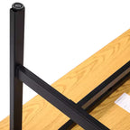 Table de salle à manger ou de jeu Emma et Oliver 60x30 avec plateau stratifié double face et piètement en acier robuste en forme de A