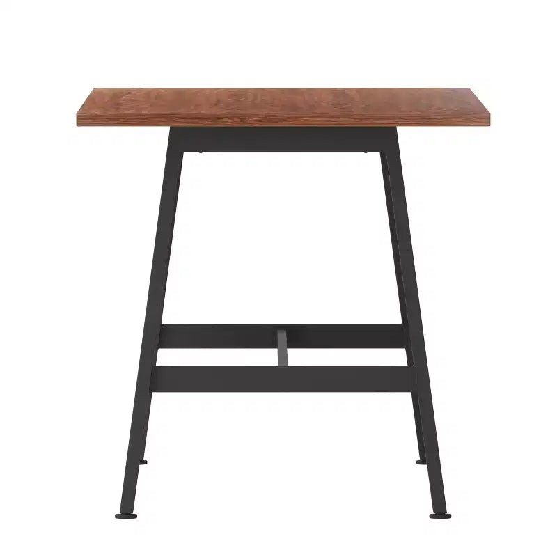 Table de salle à manger ou de jeu Emma et Oliver 60x30 avec plateau stratifié double face et piètement en acier robuste en forme de A