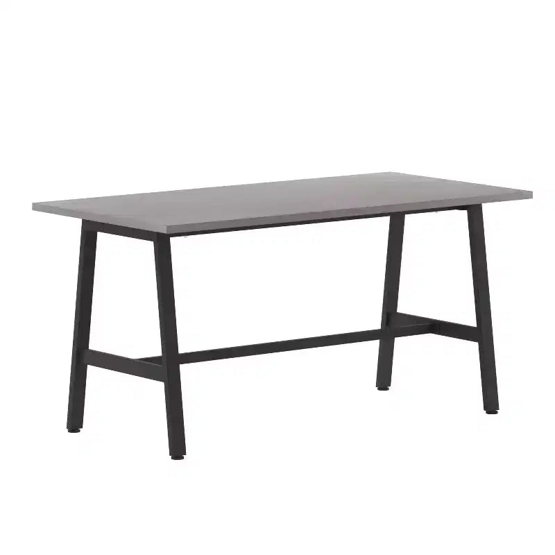 Table de salle à manger ou de jeu Emma et Oliver 60x30 avec plateau stratifié double face et piètement en acier robuste en forme de A