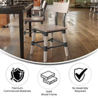 Chaises de salle à manger Merrick Lane avec supports en acier et repose-pieds - Lot de 2