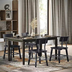 Chaises de salle à manger Merrick Lane avec supports en acier et repose-pieds - Lot de 2