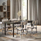 Chaises de salle à manger Merrick Lane avec supports en acier et repose-pieds - Lot de 2
