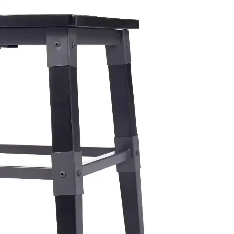 Chaises de salle à manger Merrick Lane avec supports en acier et repose-pieds - Lot de 2