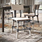 Chaises de salle à manger Merrick Lane avec supports en acier et repose-pieds - Lot de 2