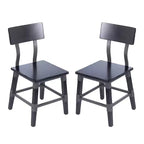 Chaises de salle à manger Merrick Lane avec supports en acier et repose-pieds - Lot de 2
