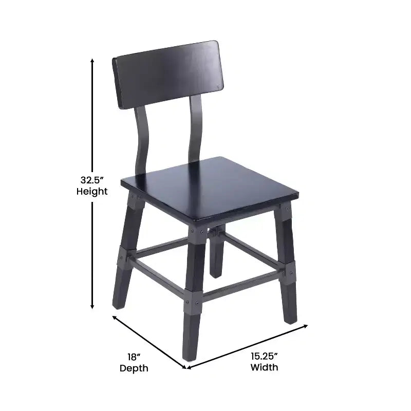 Chaises de salle à manger Merrick Lane avec supports en acier et repose-pieds - Lot de 4