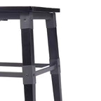 Chaises de salle à manger Merrick Lane avec supports en acier et repose-pieds - Lot de 4