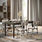 Chaises de salle à manger Merrick Lane avec supports en acier et repose-pieds - Lot de 4