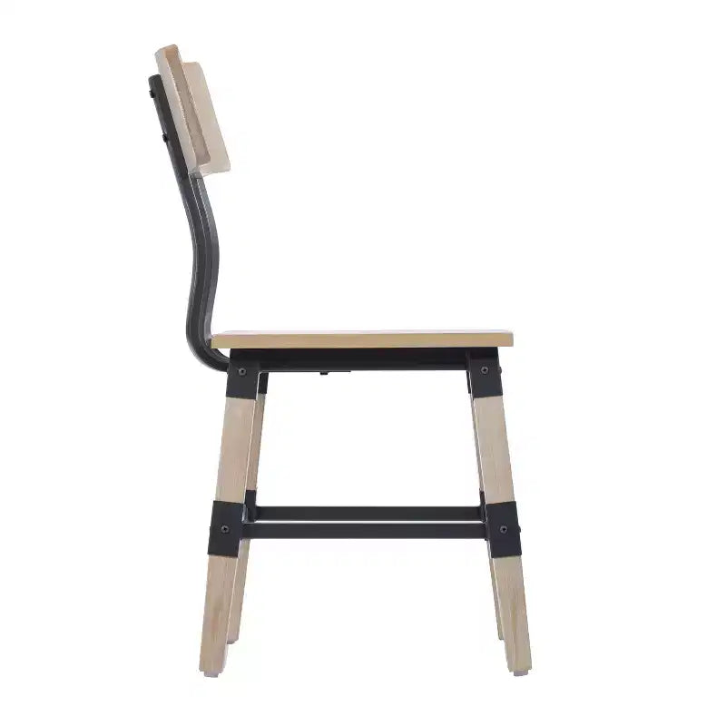 Chaises de salle à manger Merrick Lane avec supports en acier et repose-pieds - Lot de 4