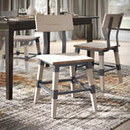 Chaises de salle à manger Merrick Lane avec supports en acier et repose-pieds - Lot de 4