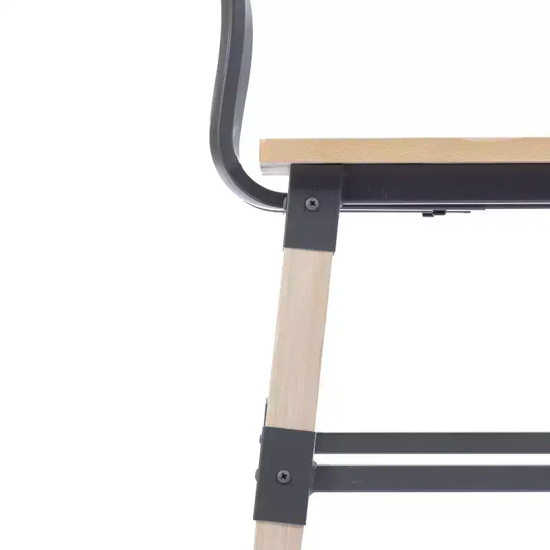 Chaises de salle à manger Merrick Lane avec supports en acier et repose-pieds - Lot de 4