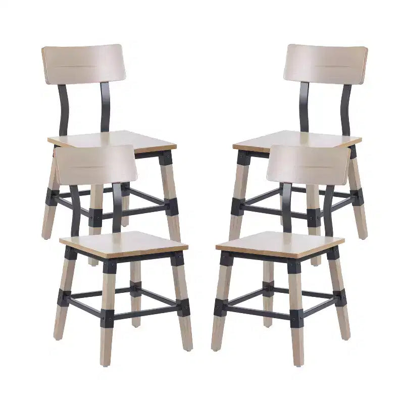 Chaises de salle à manger Merrick Lane avec supports en acier et repose-pieds - Lot de 4