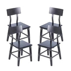 Merrick Lane Dining Chairs with Steel Supports and Footrest - Set Of 4