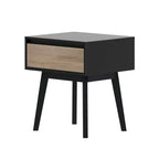 Table de chevet en bois massif Plank+Beam avec tiroir de rangement, petite table d'appoint moderne