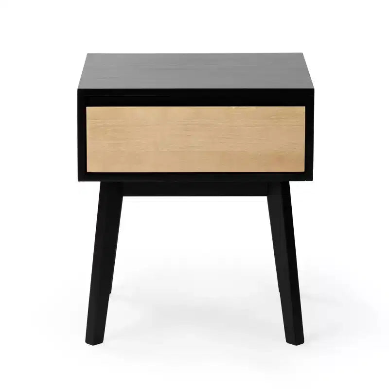 Table de chevet en bois massif Plank+Beam avec tiroir de rangement, petite table d'appoint moderne