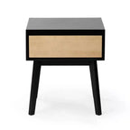 Table de chevet en bois massif Plank+Beam avec tiroir de rangement, petite table d'appoint moderne